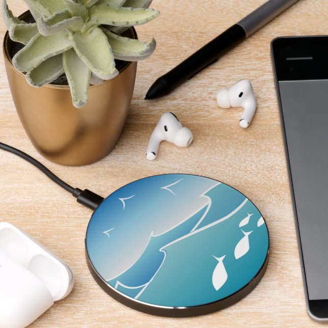 Sea  wireless charger  (Desk 2)