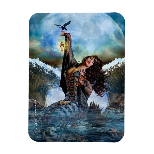 Sea Witch Magical Mermaid Flexi Magnet (Vertical)