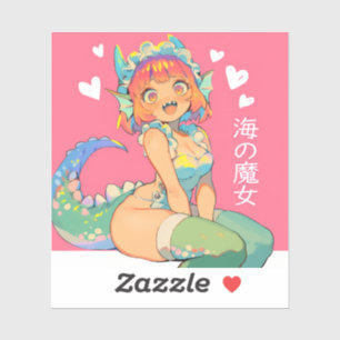 Sea Witch "Umi no Majo" Kawaii Anime Monster Girl Sticker