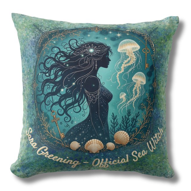 Sea Witches lair, Sea Witch theme Throw Pillow (Creator Uploaded)