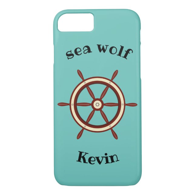 "SEA WOLF" ,steering wheel, personalized Case-Mate iPhone Case (Back)