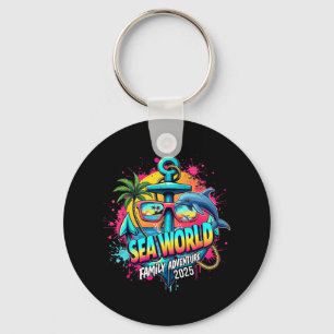 Sea World 2025 Ocean Explorer Memories Family Vaca Keychain