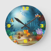 Sea World Acrylic Wall Clock