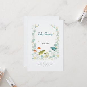 Sea World Baby Shower Invitation Card