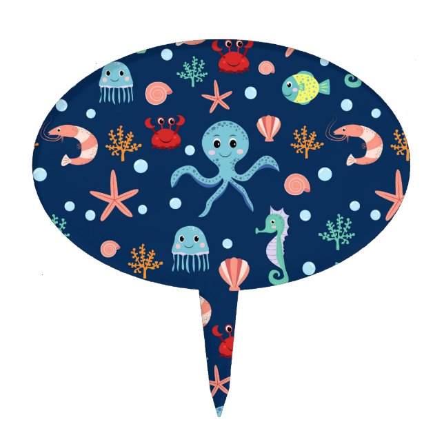 Sea World Cake Topper (Front)