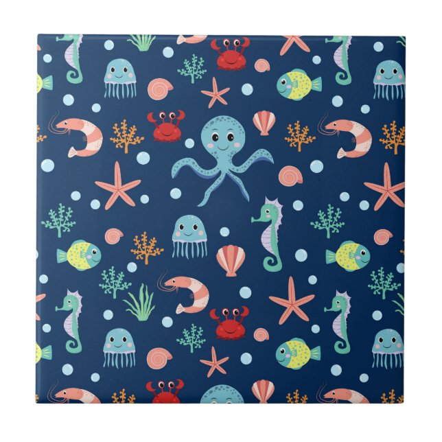 Sea World Ceramic Tile (Front)