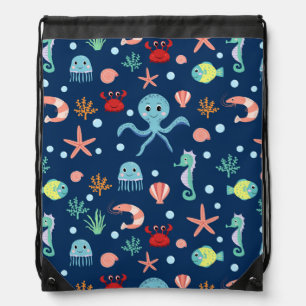 Sea World Drawstring Bag