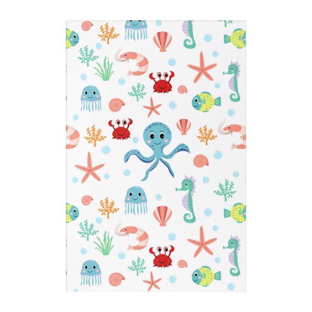 Sea World pattern Acrylic Print (Front)