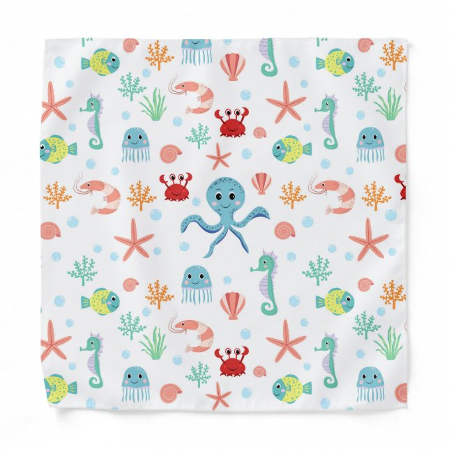 Sea World pattern Bandana (Front)