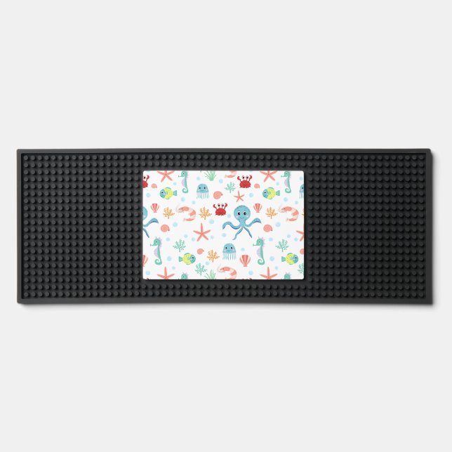 Sea World pattern Bar Mat (Front)
