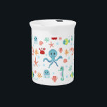 Sea World pattern Beverage Pitcher<br><div class="desc">https://www.zazzle.com/store/dinatemraz</div>