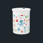 Sea World pattern Beverage Pitcher<br><div class="desc">https://www.zazzle.com/store/dinatemraz</div>