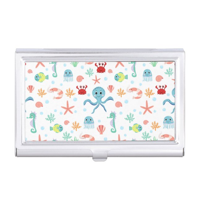 Sea World pattern Business Card Case (Front)