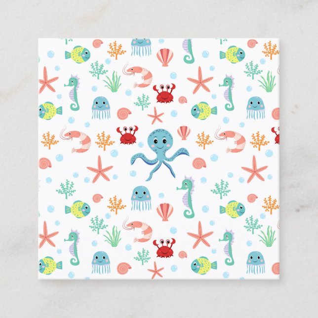 Sea World pattern Calling Card (Front)