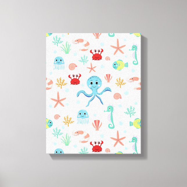 Sea World pattern Canvas Print (Front)