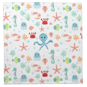 Sea World pattern Cloth Napkin