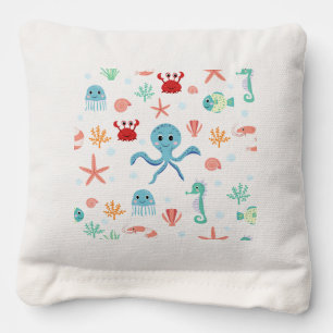 Sea World pattern Cornhole Bags