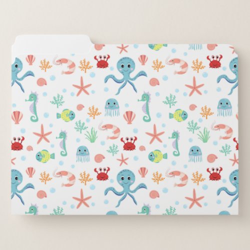 Sea World pattern File Folder