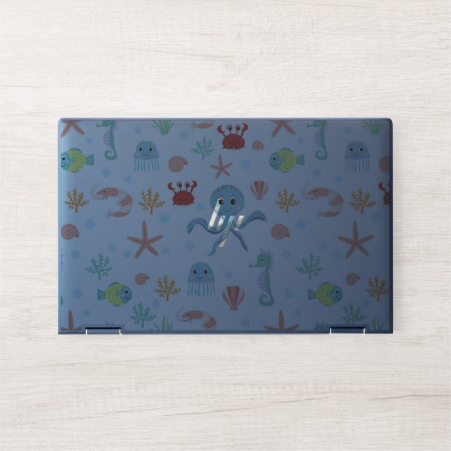 Sea World pattern HP Laptop Skin (Front)
