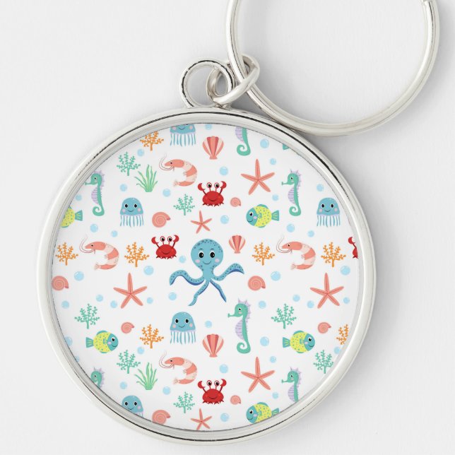 Sea World pattern Keychain (Front)