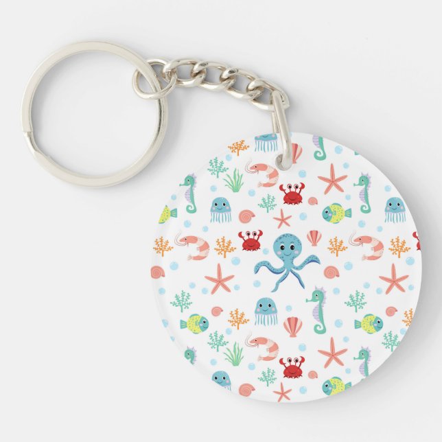 Sea World pattern Keychain (Front)
