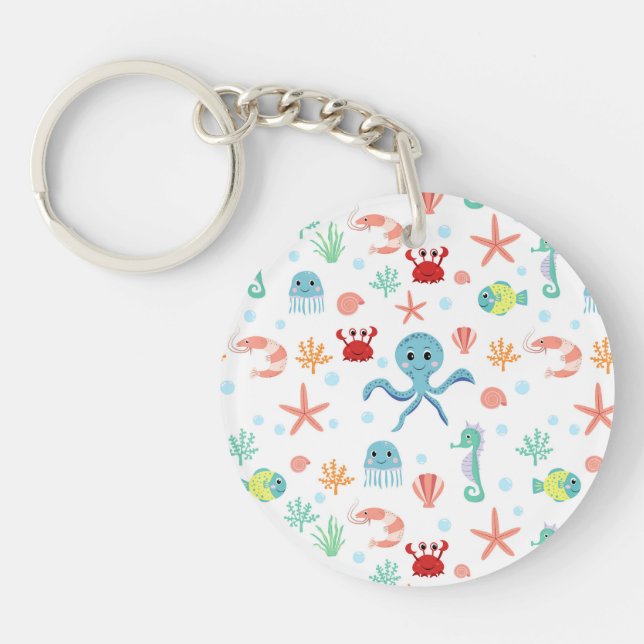 Sea World pattern Keychain (Front)