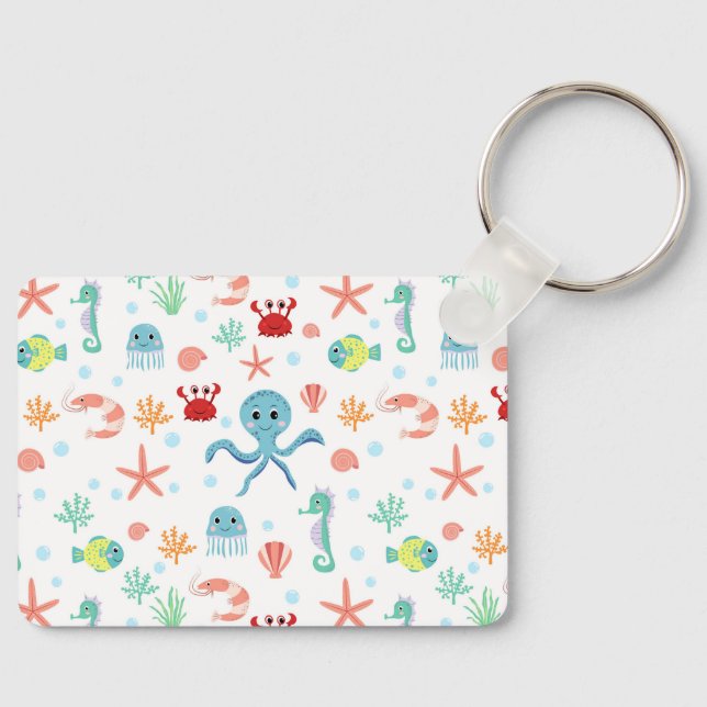 Sea World pattern Keychain (Front)