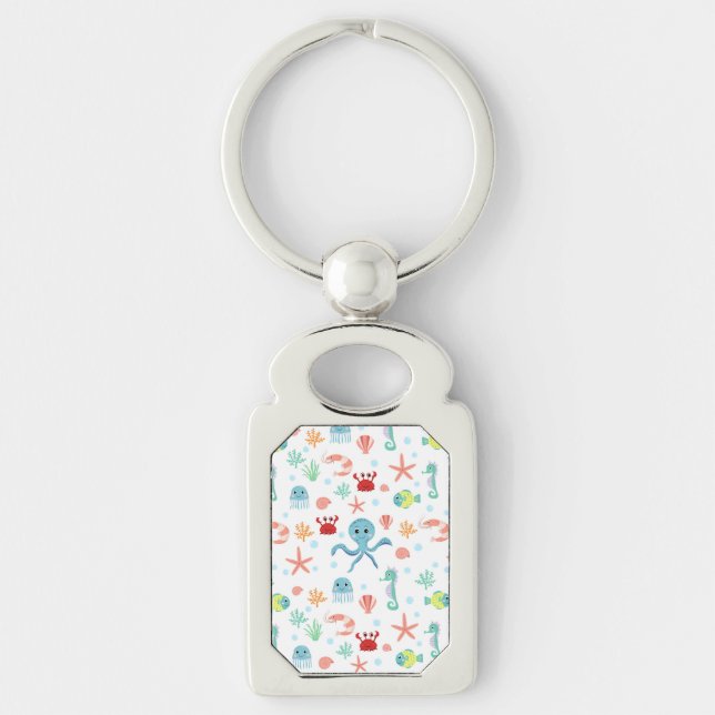 Sea World pattern Keychain (Front)