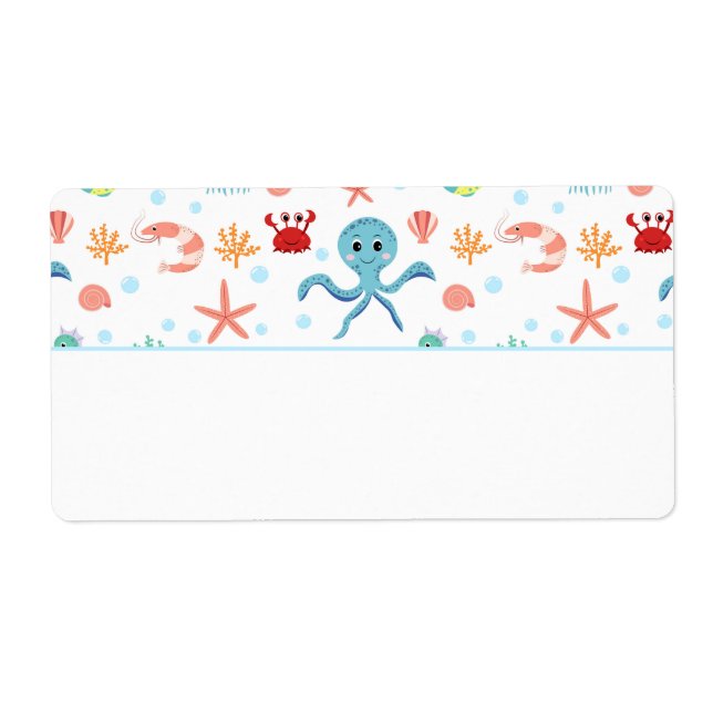 Sea World pattern Label (Front)