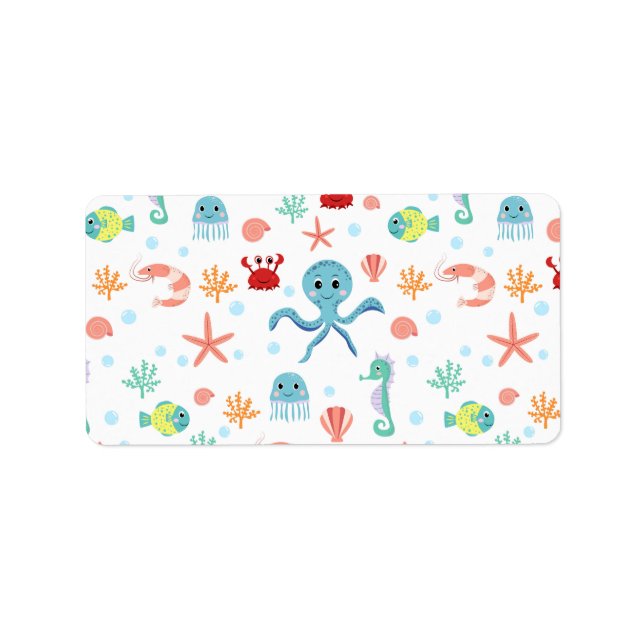 Sea World pattern Label (Front)