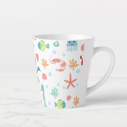 Sea World pattern Latte Mug