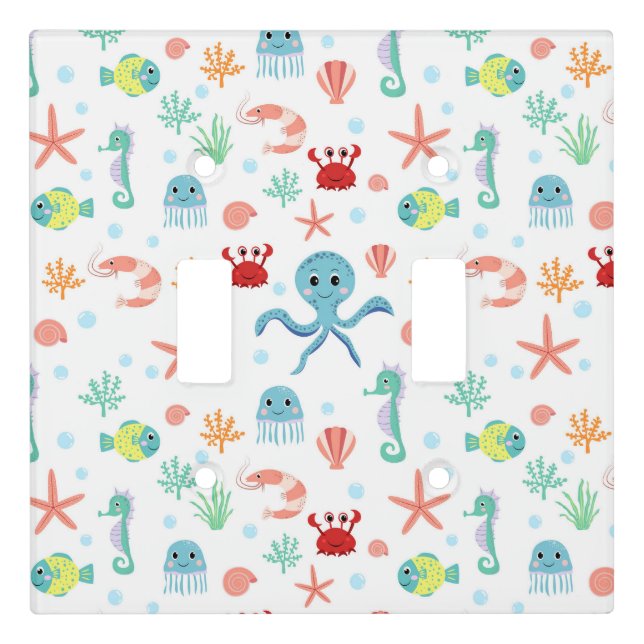 Sea World pattern Light Switch Cover (Front)