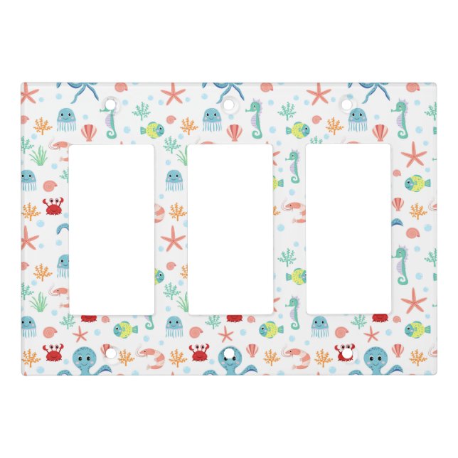 Sea World pattern Light Switch Cover (Front)