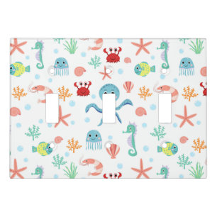 Sea World pattern Light Switch Cover