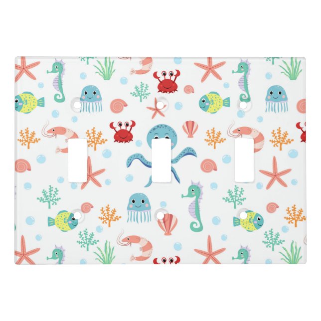 Sea World pattern Light Switch Cover (Front)