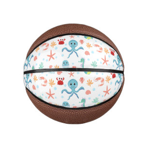 Sea World pattern Mini Basketball