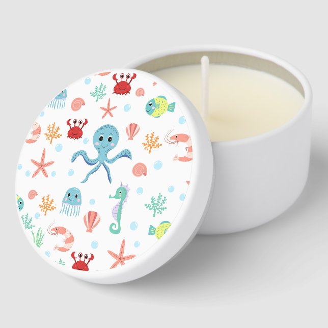 Sea World pattern Mini Candle Favors (Corner)