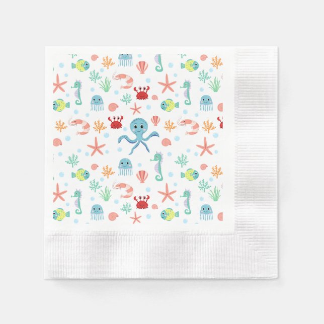 Sea World pattern Napkins (Front)