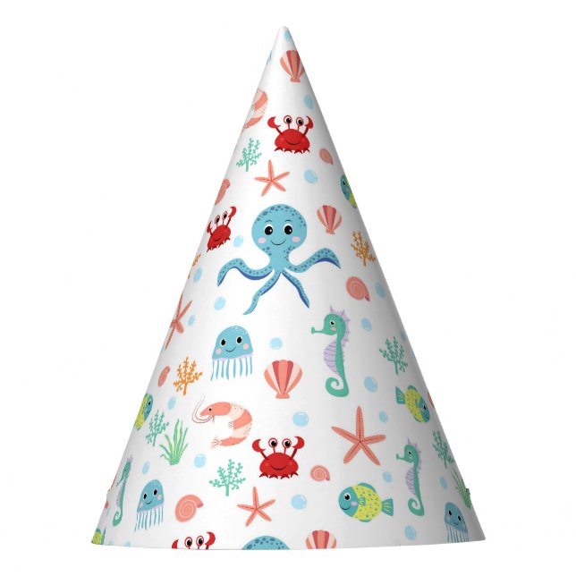 Sea World pattern Party Hat (Front)