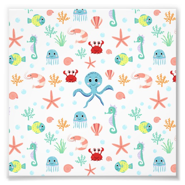 Sea World pattern Photo Print (Front)