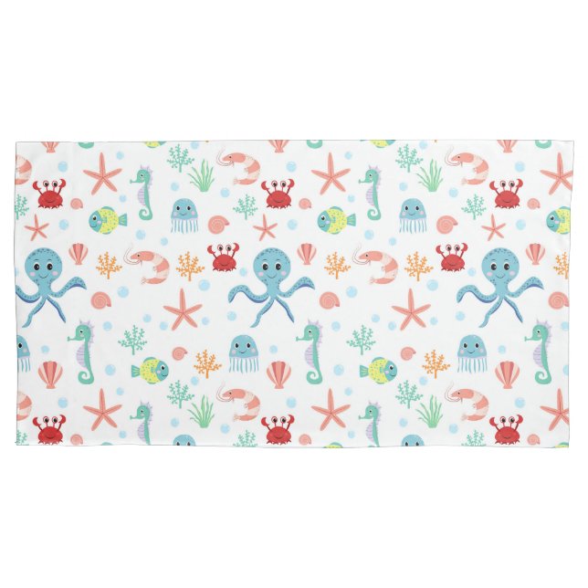 Sea World pattern Pillow Case (Front-Left)