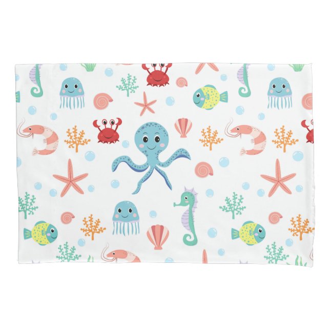 Sea World pattern Pillow Case (Front-Left)