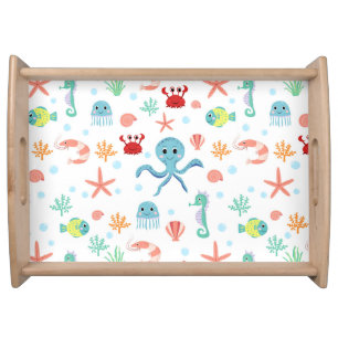 Sea World pattern Serving Tray