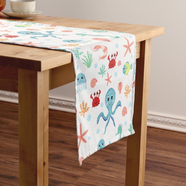 Sea World pattern Short Table Runner (In Situ)