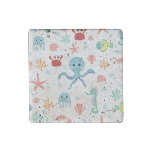 Sea World pattern Stone Magnet