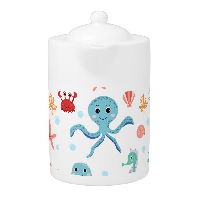 Sea World pattern Teapot (Front)