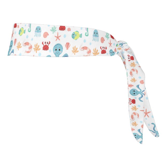 Sea World pattern Tie Headband (Rotate 90)