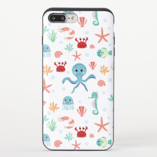 Sea World pattern iPhone 8/7 Plus Slider Case