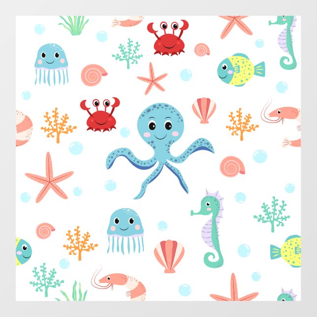 Sea World pattern Wall Decal (Front)