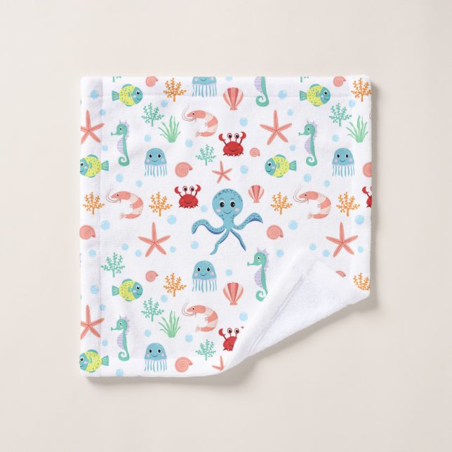 Sea World pattern Wash Cloth (Wash Cloth)